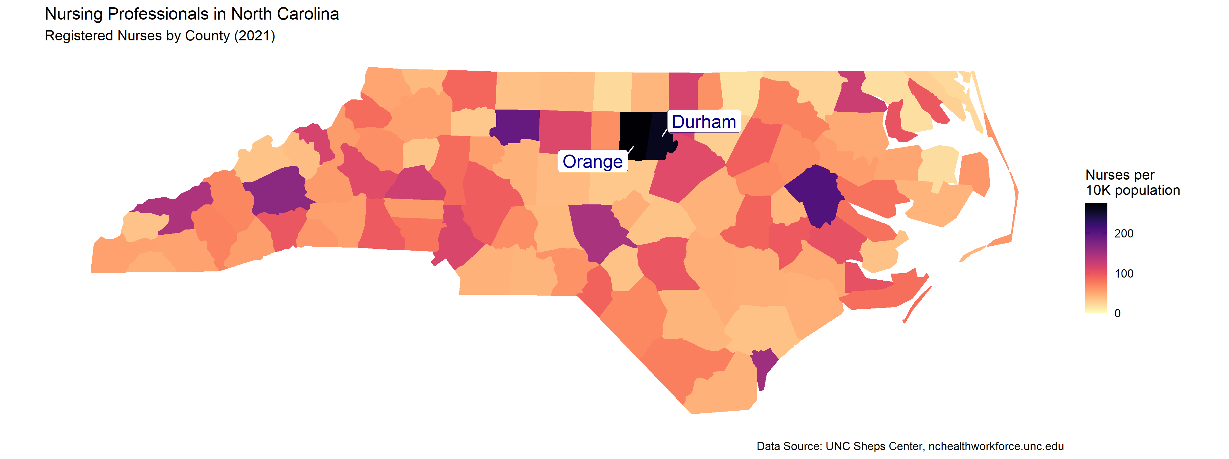 Nursing Professionals across North Carolina